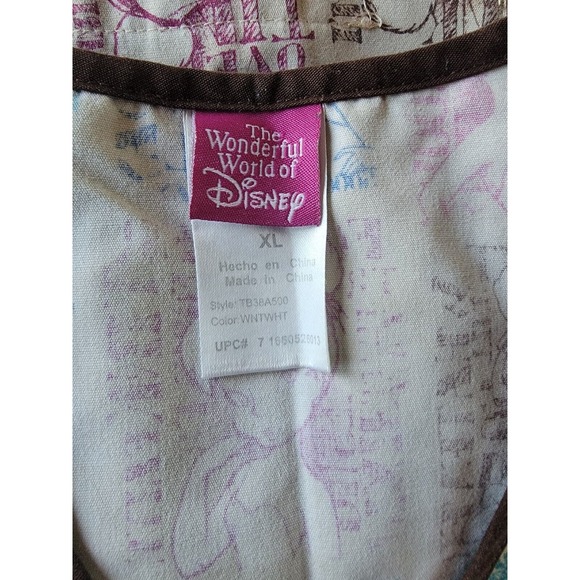 Disney Tinkerbell Fairy Sz XLarge Scrub Shirt Feisty Sassy Tink Nurse Tech Vet - Picture 10 of 10